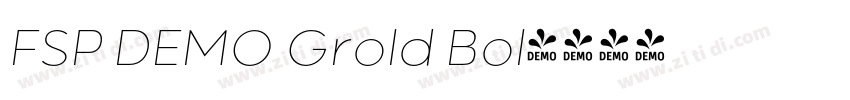 FSP DEMO Grold Bol字体转换 FSP DEMO Grold Bol字体转换